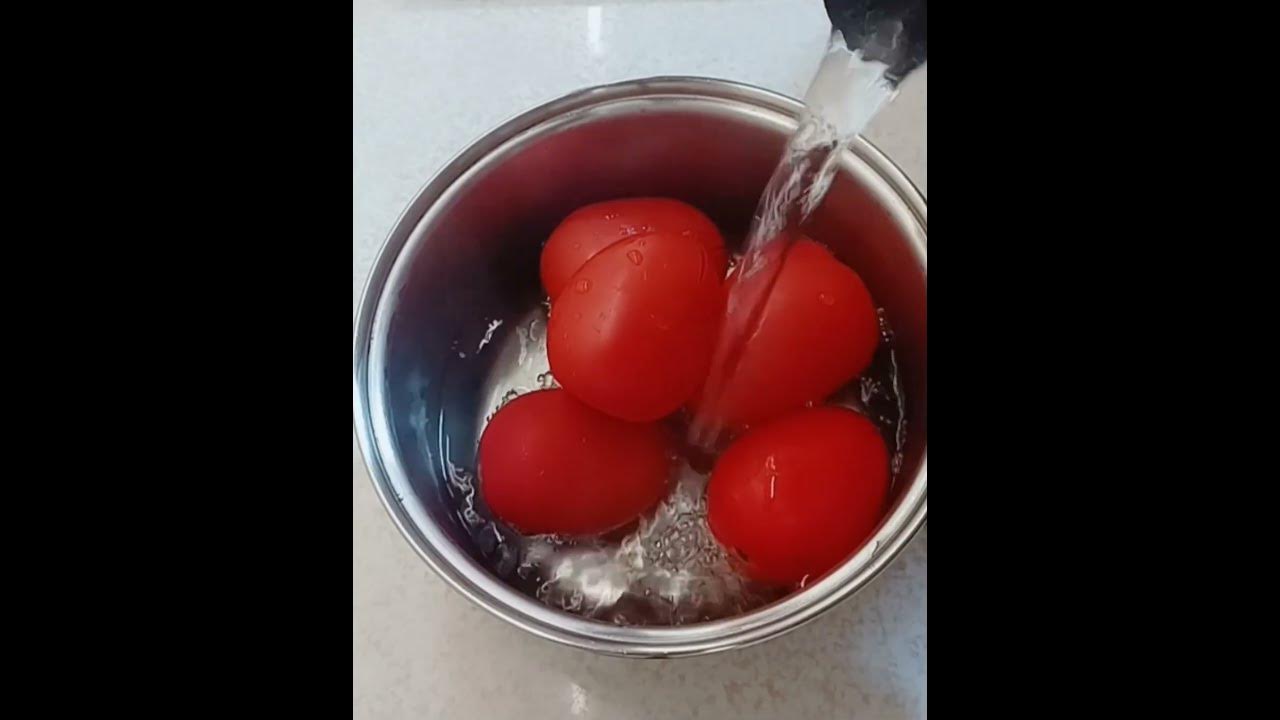 how to peel tomato skin quickandeasy short YouTube