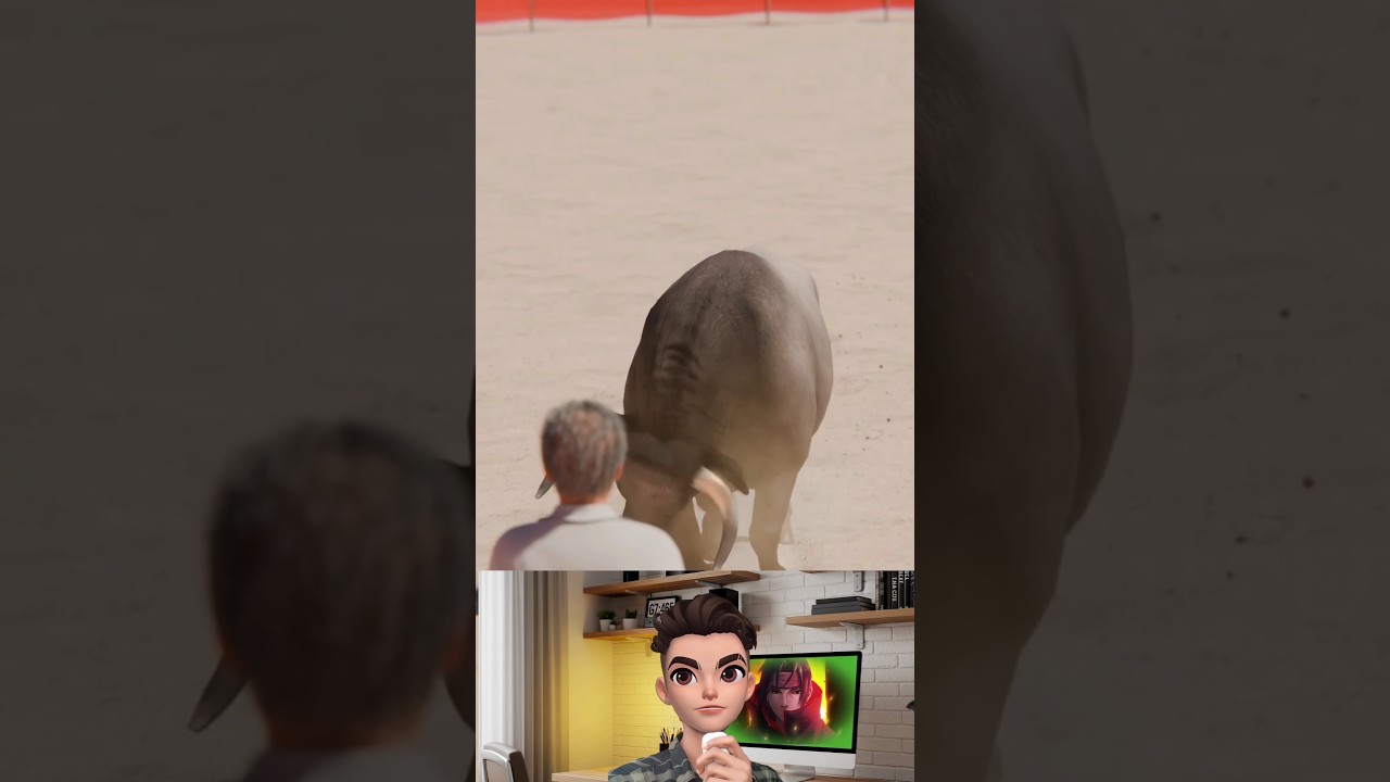 BULL STRIKE IN MAN📍🤯 