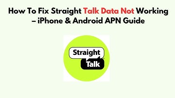 Hoe u het probleem met Straight Talk-gegevens kunt oplossen dat niet werkt (2025) - iPhone- en An...