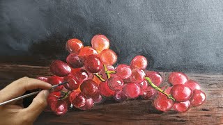 how to paint grapes using acrylic on canvas #acrylicpainting #paintingtutorial by CMM Art 322 views 1 year ago 10 minutes, 12 seconds