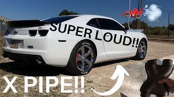 X pipe Install Camaro SS *INSANELY LOUD*