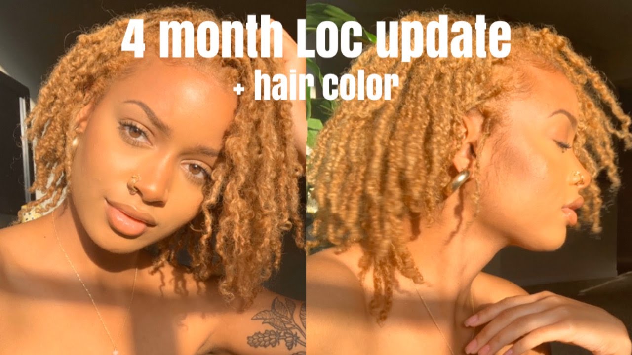 How I Colored My Starter Locs + 4 Month Loc Update 3C/4A Hair - YouTube.