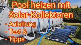 Pool heizen mit Solarkollektoren  Test, Tipps & Anleitung  Steinbach Sonnenkollektor Poolheizung