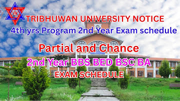 2nd year Exam schedule BBS BED BSC BA Tu notice | bachelor 2nd year exam routine