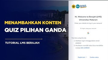Membuat Quiz Soal Pilihan Ganda || Tutorial LMS Berajah