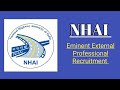 Nhai Recruitment Alert 2026 || Eminent External Professional Post Out 👇|| Salary Age All details 🔥