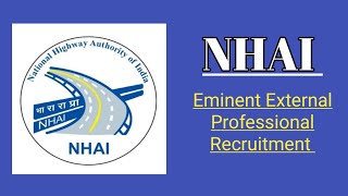 Nhai Recruitment Alert 2026 || Eminent External Professional Post Out 👇|| Salary Age All details 🔥