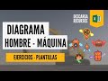 Diagrama Hombre - Máquina en Excel: Plantilla y Ejercicios Resueltos (Muy Fácil)