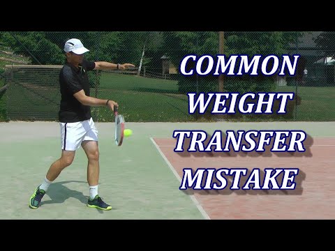 Common Tennis Forehand & Backhand Weight Transfer Mistake
