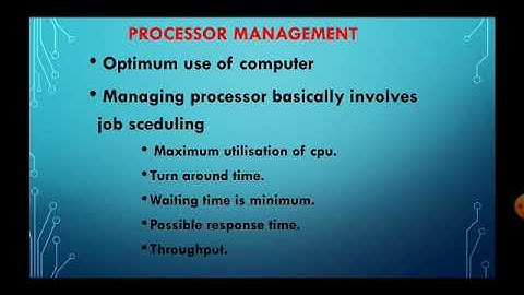 Processor Management | Operating Systems