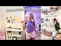 DECORATE MY ROOM WITH ME ♡ shopping, deep cleaning, a mini room makeover + tour!