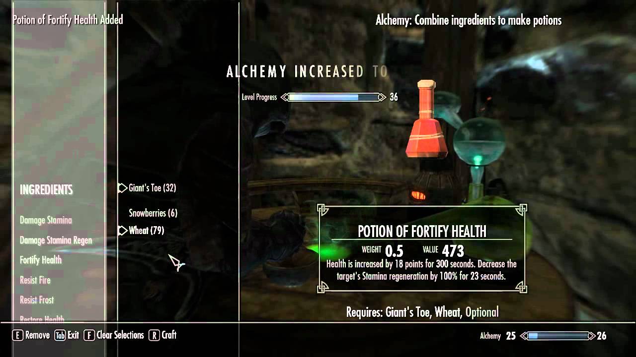 How To Level Alchemy Skyrim