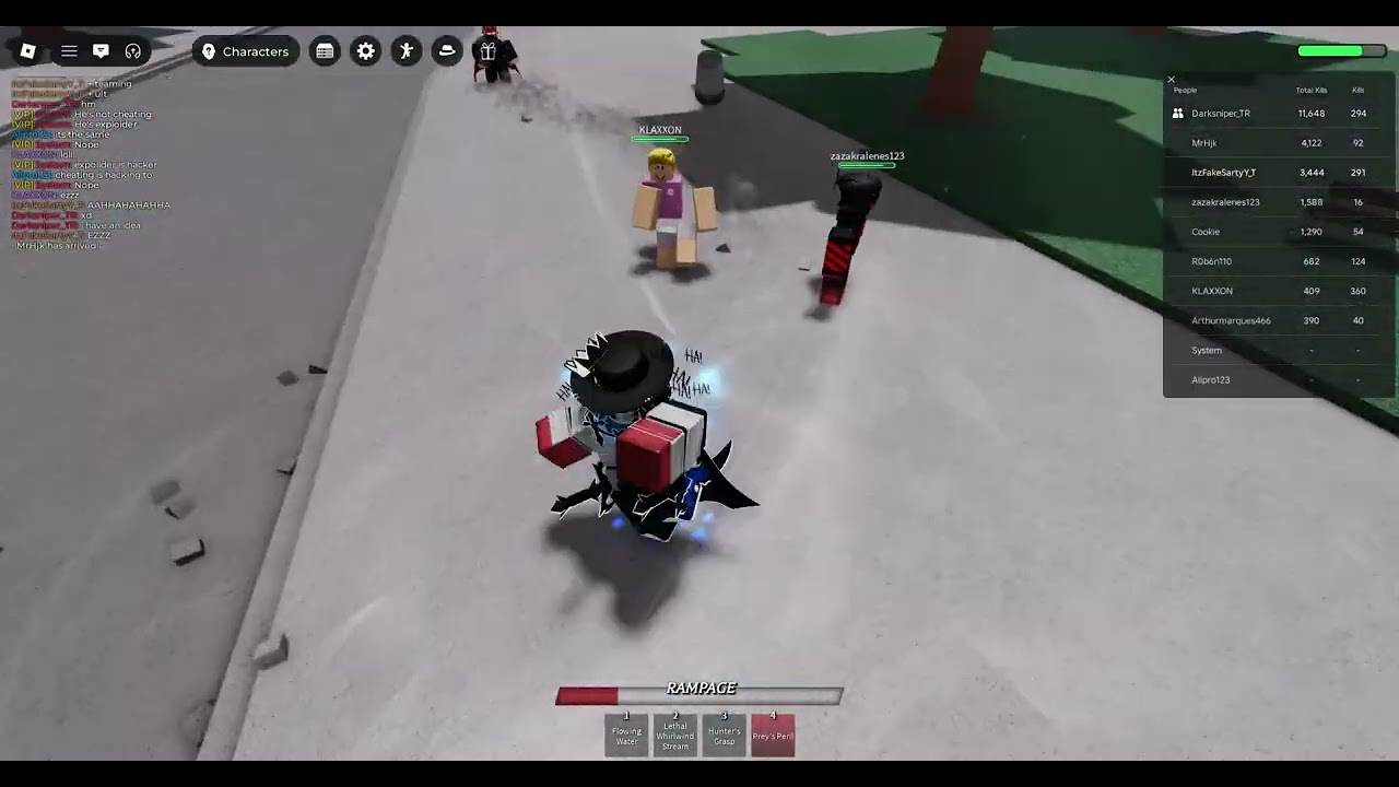 Me and DarkSniper vs exploiter tsb