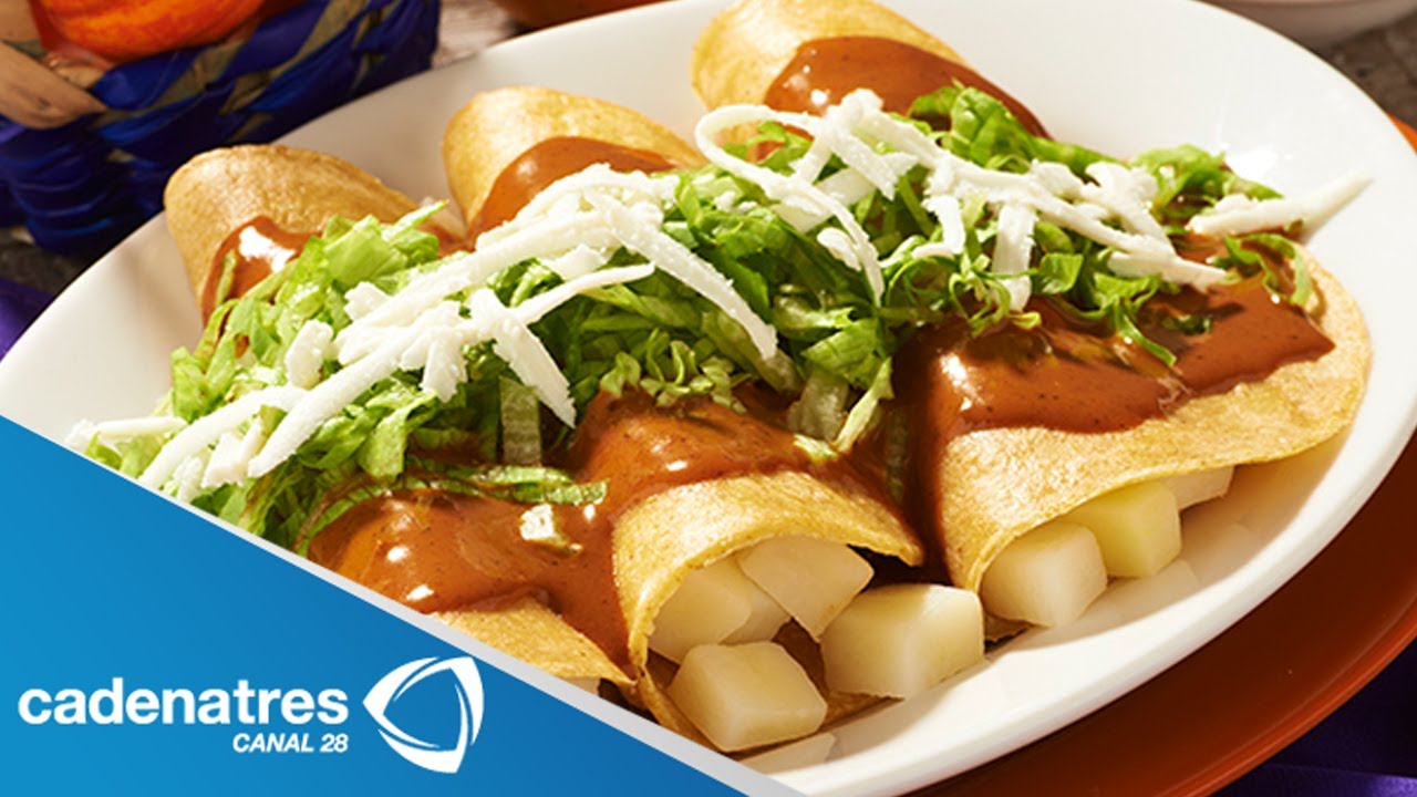 Receta de Enchiladas de Papa y pollo picante YouTube