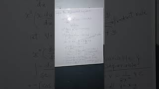 Learn how to solve differential equations using the variable separable method #maths #calculus