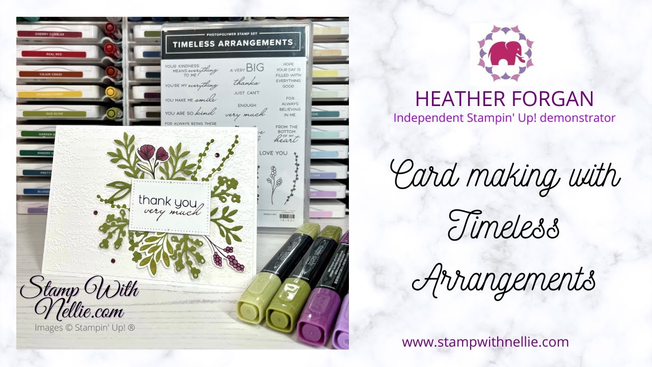 Let's make a card with Timeless Arrangements bundle - a sneak peek from the next catalogue!