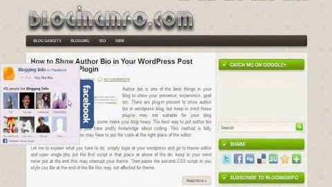 How To Add Facebook Floating LikeBox To a Wordpress Blog