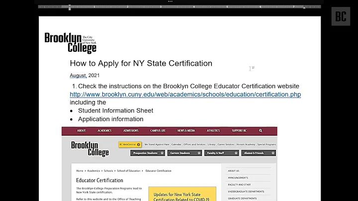 Applying for New York State Certification | School...