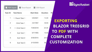 Exporting Blazor TreeGrid to PDF with Complete Customization