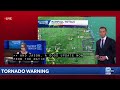 A tornado warning has been issued for Kenosha and Racine counties