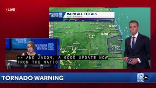 A tornado warning has been issued for Kenosha and Racine counties