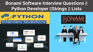 Bonami Software Interview Questions || Python Developer ||Strings || Lists || Python||@datatechinfo screenshot 1