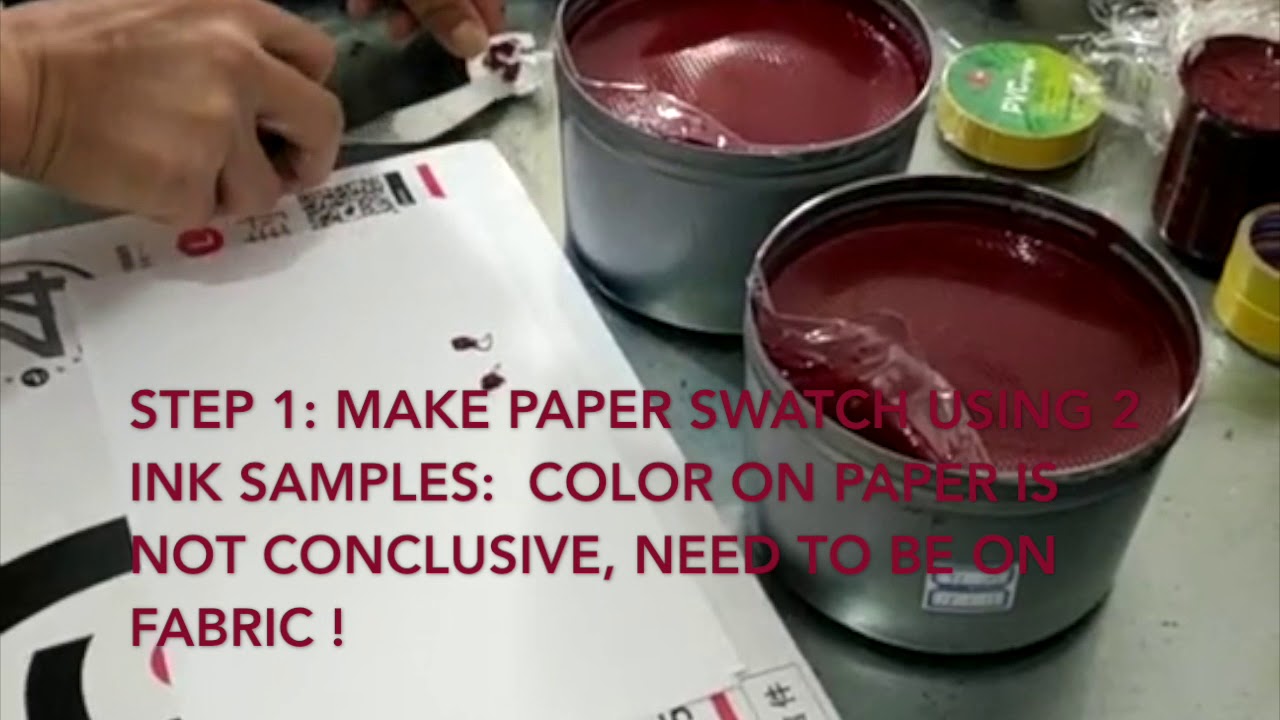 Procedure for offset Dye sub Ink Stock to stock consistency Checking