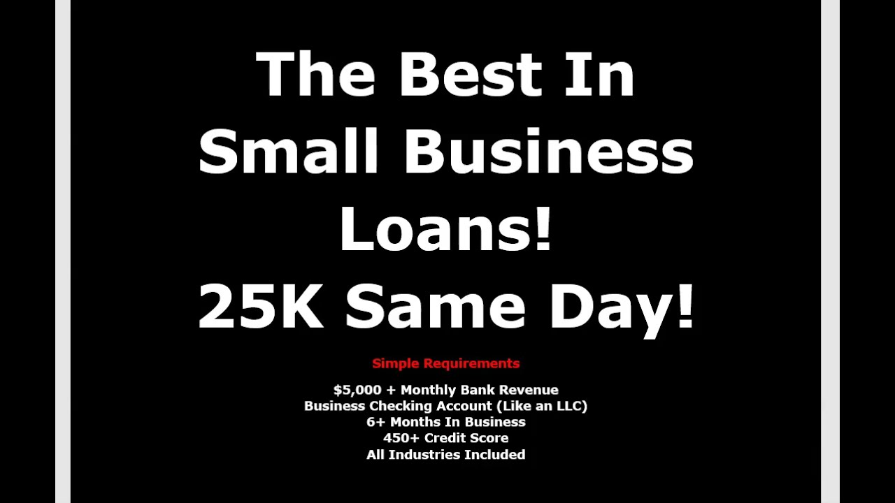 The Best In Small Business Loans | 25K Same Day | Only 450+Credit Score | Small Business Loans