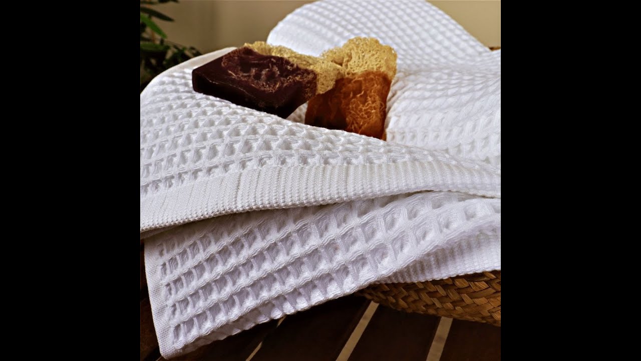 White Waffle Bath Towels