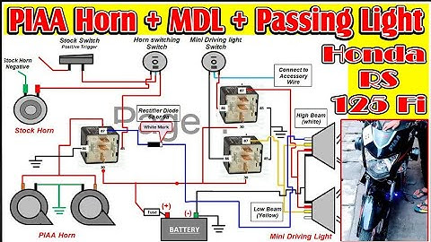 MDL + Dual Horn with Passing Light, Honda RS 125 Fi @DyIYTV