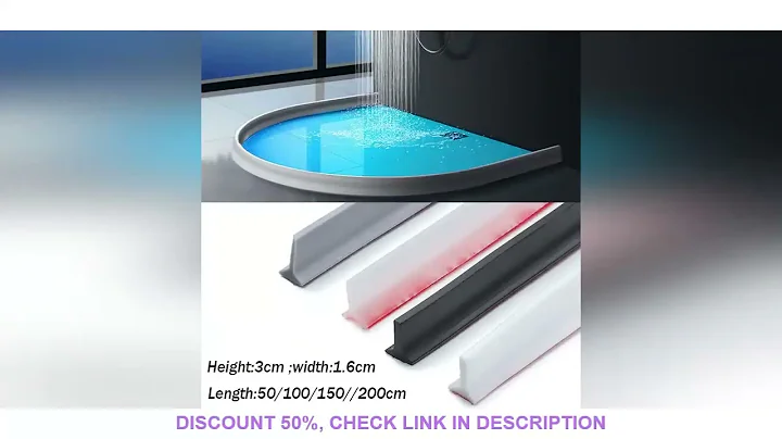 Silicone Water Stopper Self-Adhesive Bendable Flexible Water Retaining Strip Bathroom Door Dry Wet S