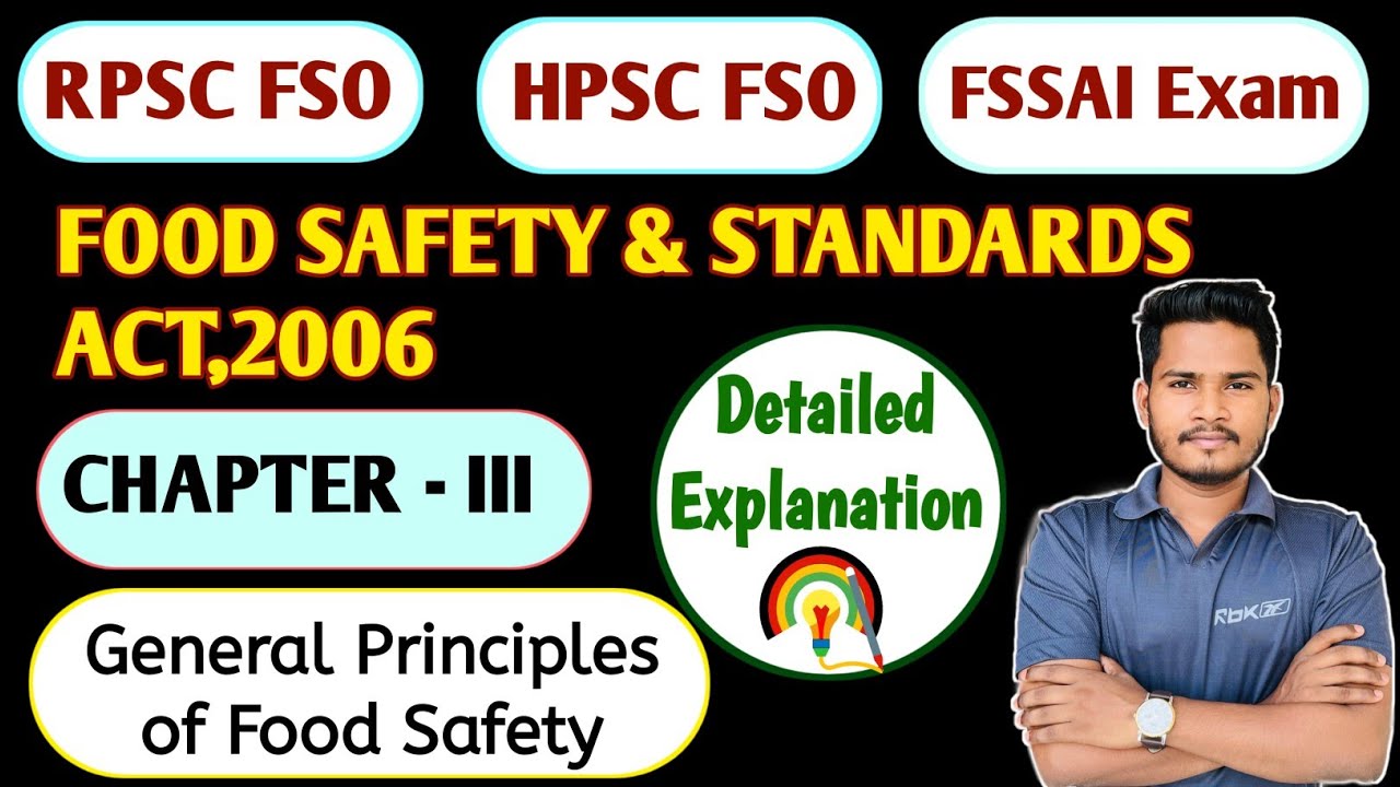 Food Safety Act Chapter 03 FSO & FCI Exam Rajasthan & Haryana FSO