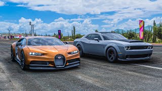 Bugatti Chiron vs Dodge Challenger SRT Demon 170 (1125 hp) | Forza Horizon 5