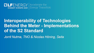 Interoperability of Technologies Behind the Meter - Implementations... Jorrit Nutma & Nicolas Höning