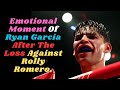 Emotional Moment Of Ryan Garcia After The Loss Against Rolly Romero. #ryangarcia #davinhaney #rolly