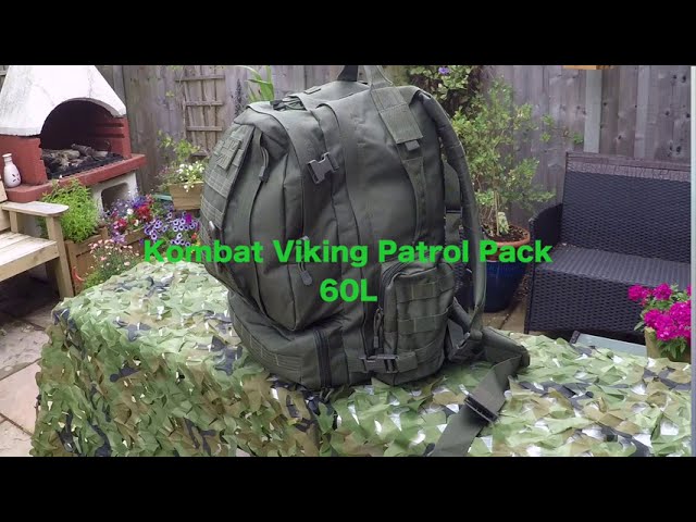 Sac à dos tactique noir Kombat Tactical Viking 60 Litres - SD