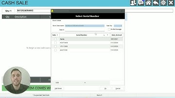 How do you track serial numbers of inventory in a POS system?