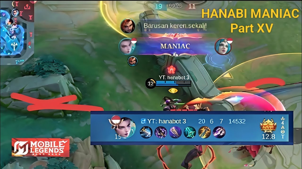 Replay HANABI MANIAC Part XV ( 15 ) #mobilelegends #mlbb #gameplayhanabi #maniac 
