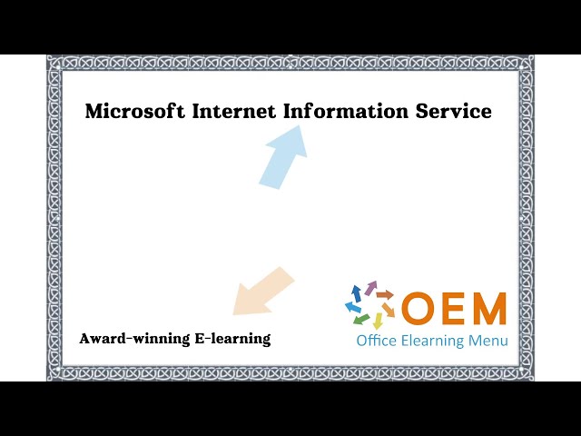 Microsoft Internet Information Service Training