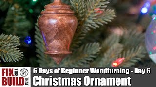 How to make a wooden christmas ornament on the wood lathe. I used some claro walnut and just a few lathe accessories to make 