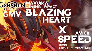 gmvgenshin Impact  Blazing Heart X Speed burn U0026 Lotus F1 Team Mix By Avicii