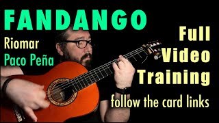 Riomar (Fandango) by Paco Peña - Full Video Training - Card Links chords
