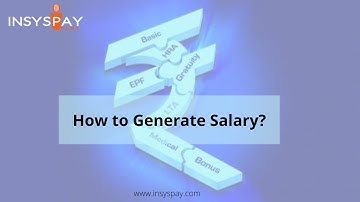 How to Generate Salary in InSysPay Software?