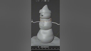 Snowman in Blender #blendertutorial #blender3d #lowpoly #blender #lowpoly3d #3d #3dart
