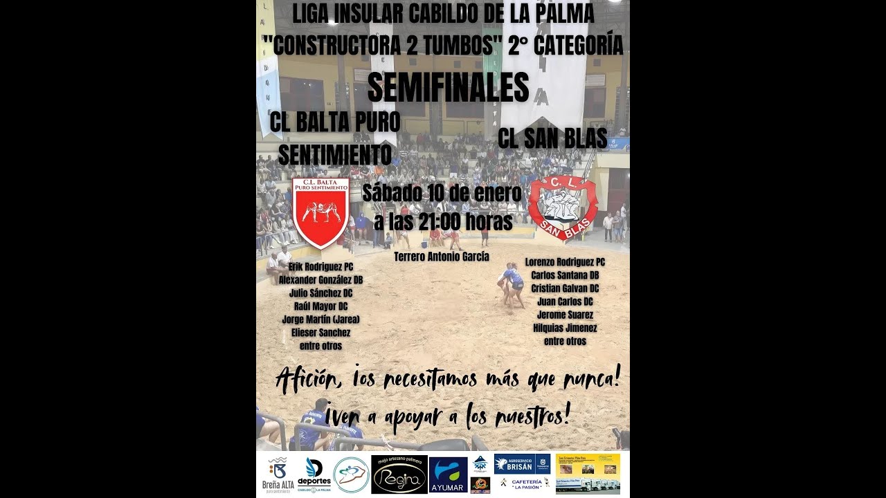 Lucha Canaria  BregandoXlalucha  CL Balta Puro sentimiento CL San Blas Liga Insular Cabildo La Palma