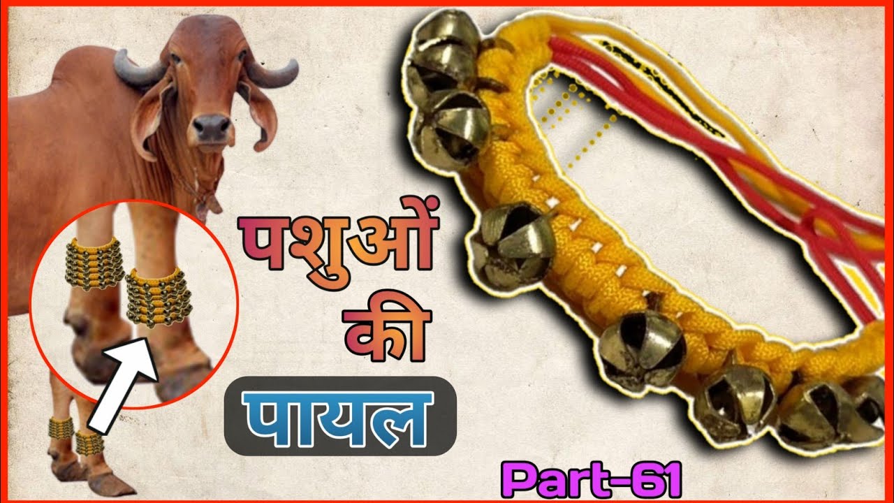 पशुओं के पैरो मे बाँधने के लिए पायल (पाजेब) //घर पर गाय की पजेब बनाए Part-61 #Dhariwalvlog
