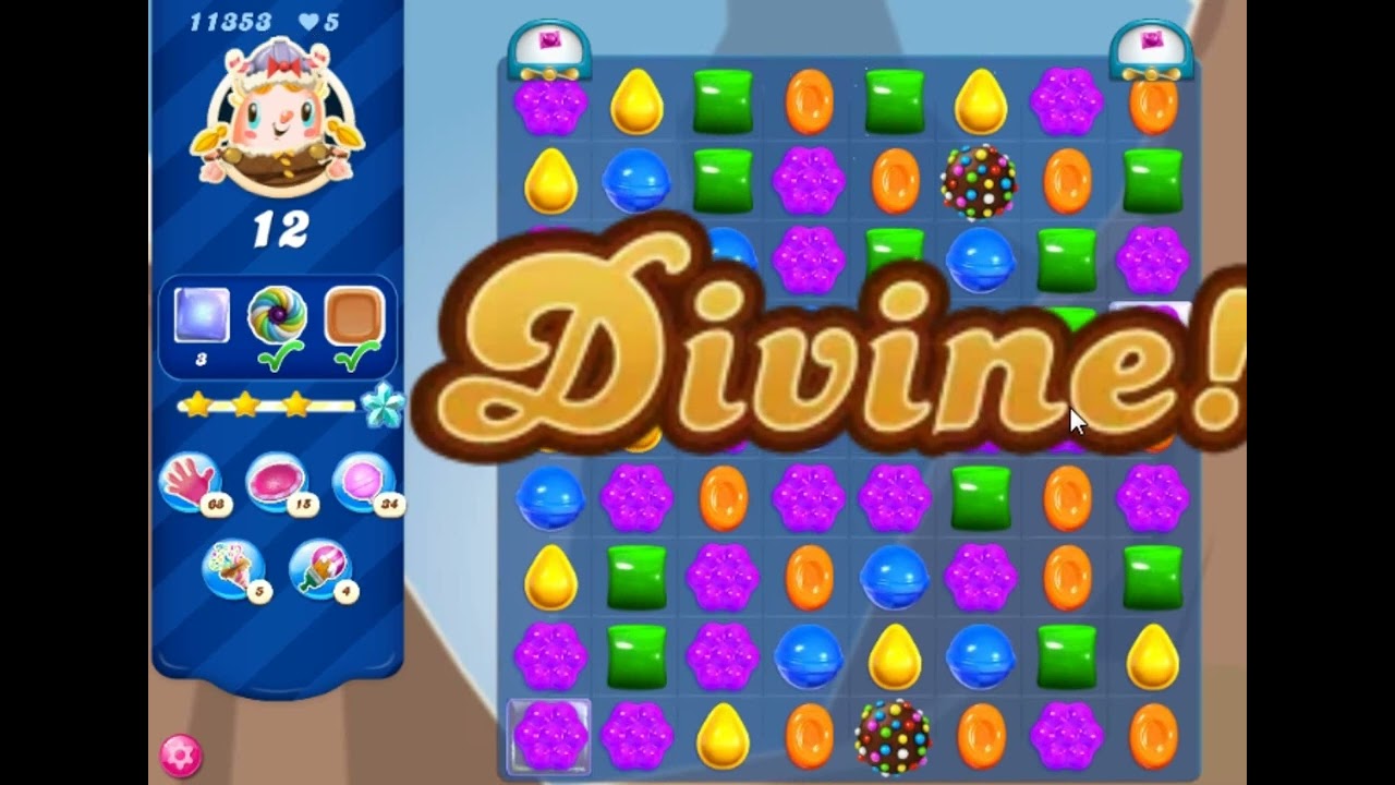Candy Crush Saga Level 11353 - 3 Stars, 19 Moves Completed