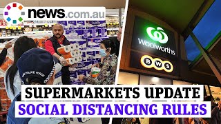Coronavirus Coles And Woolworths Tighten Social Distancing Rules