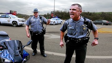 POLICE POWER TRIP ON BIKERS!