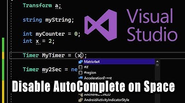 How to Disable AutoComplete on Space in Microsoft Visual Studio